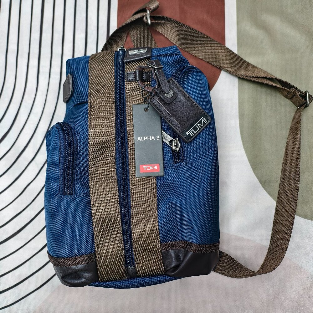 ✨POSH HOT✨ - Tumi Alpha Bravo Monterey Sling Bag Blue Anti-Theft Crossbody